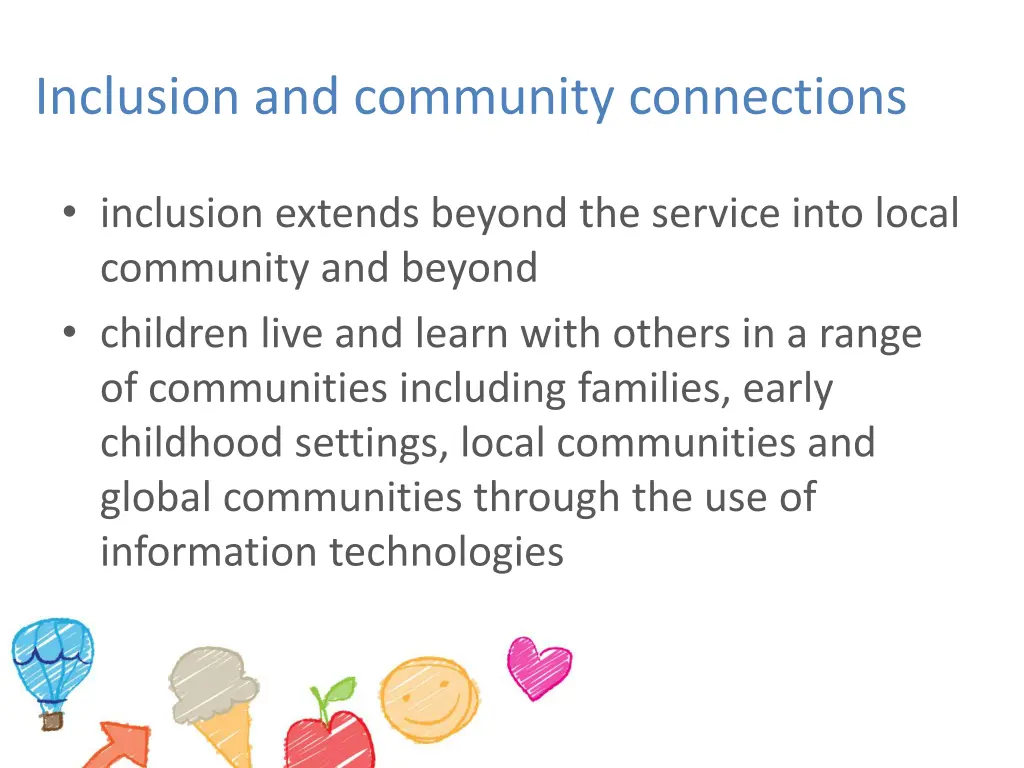 inclusion and community connections