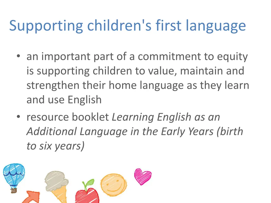 supporting children s first language