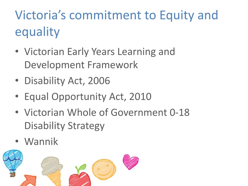 victoria s commitment to equity and equality