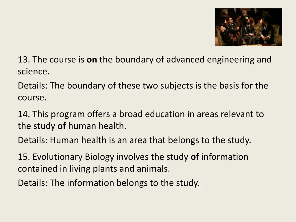 13 the course is on the boundary of advanced