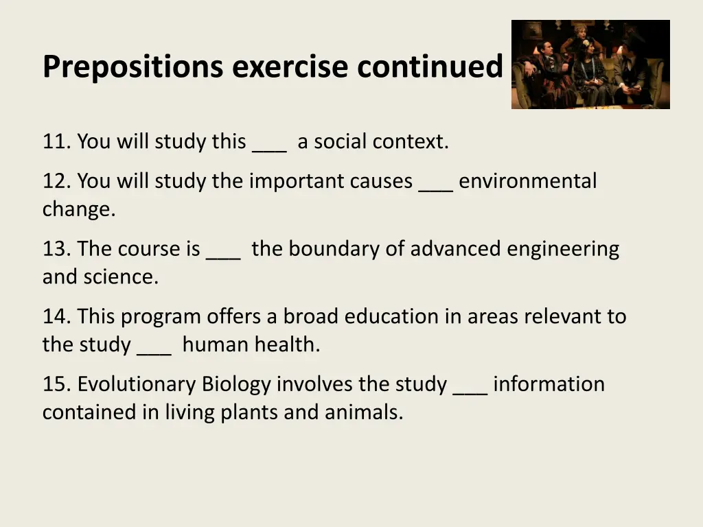 prepositions exercise continued 1