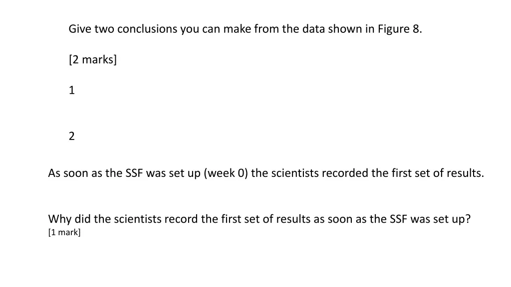 give two conclusions you can make from the data