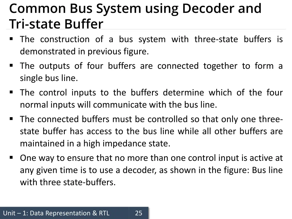 common bus system using decoder and tri state 1