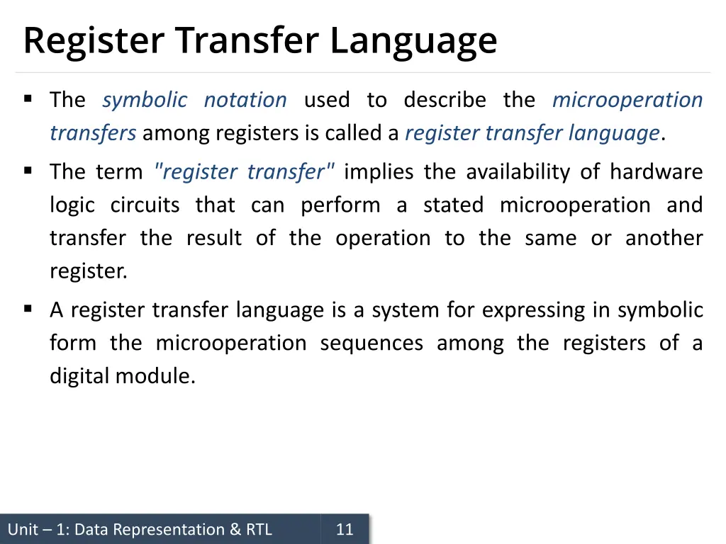 register transfer language 1