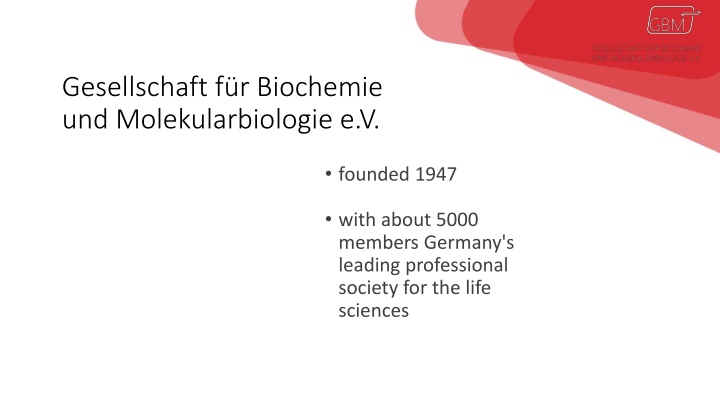 gesellschaft f r biochemie und molekularbiologie