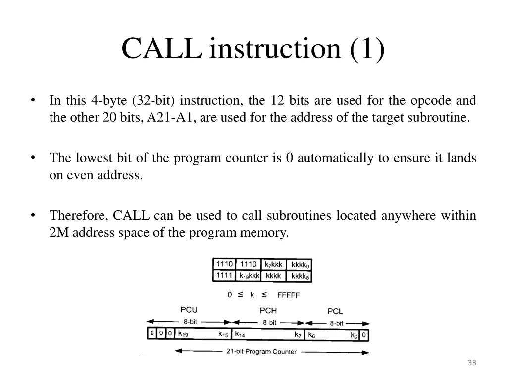 call instruction 1