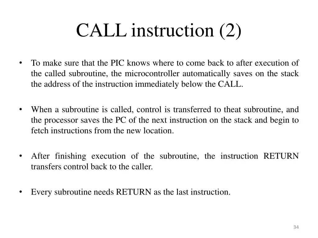 call instruction 2