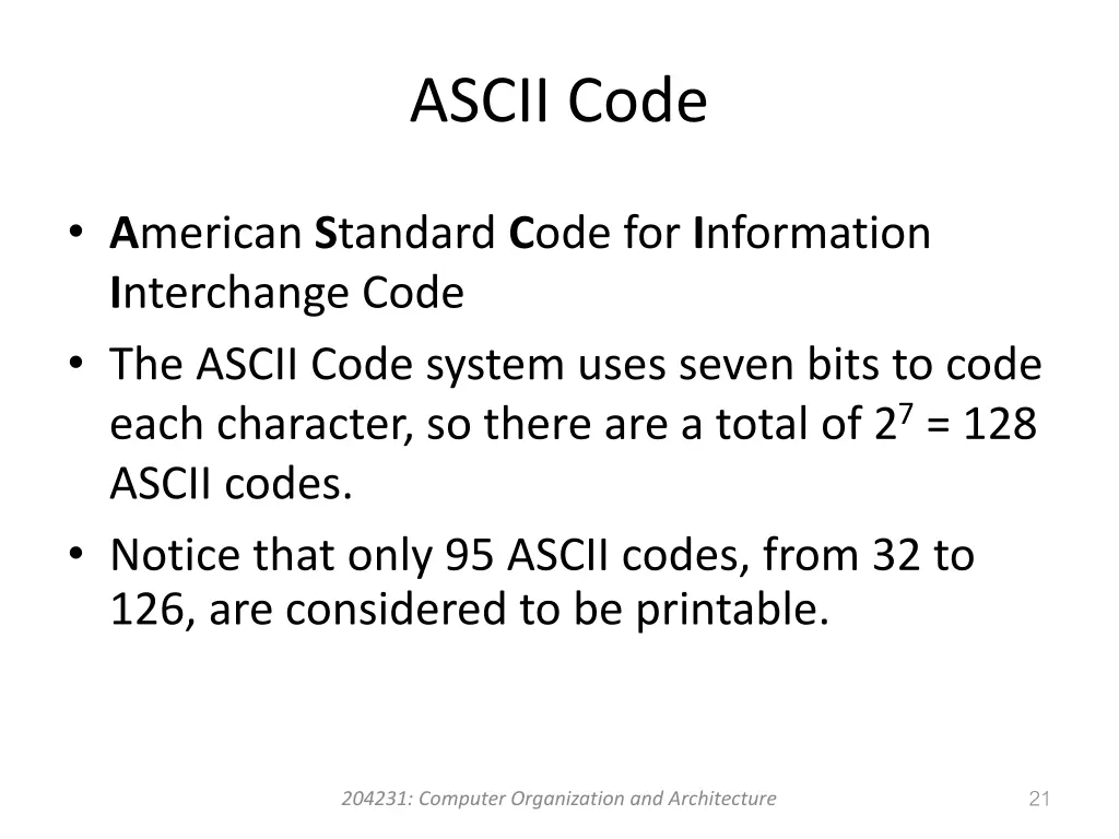 ascii code