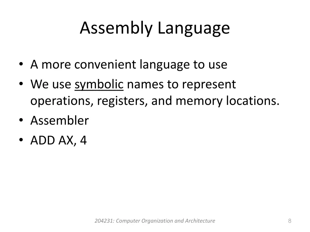 assembly language 1