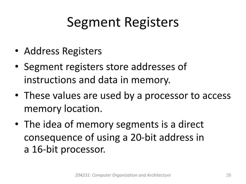 segment registers