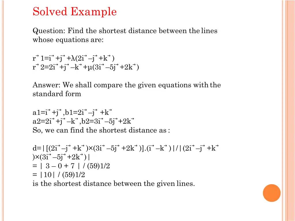 solved example