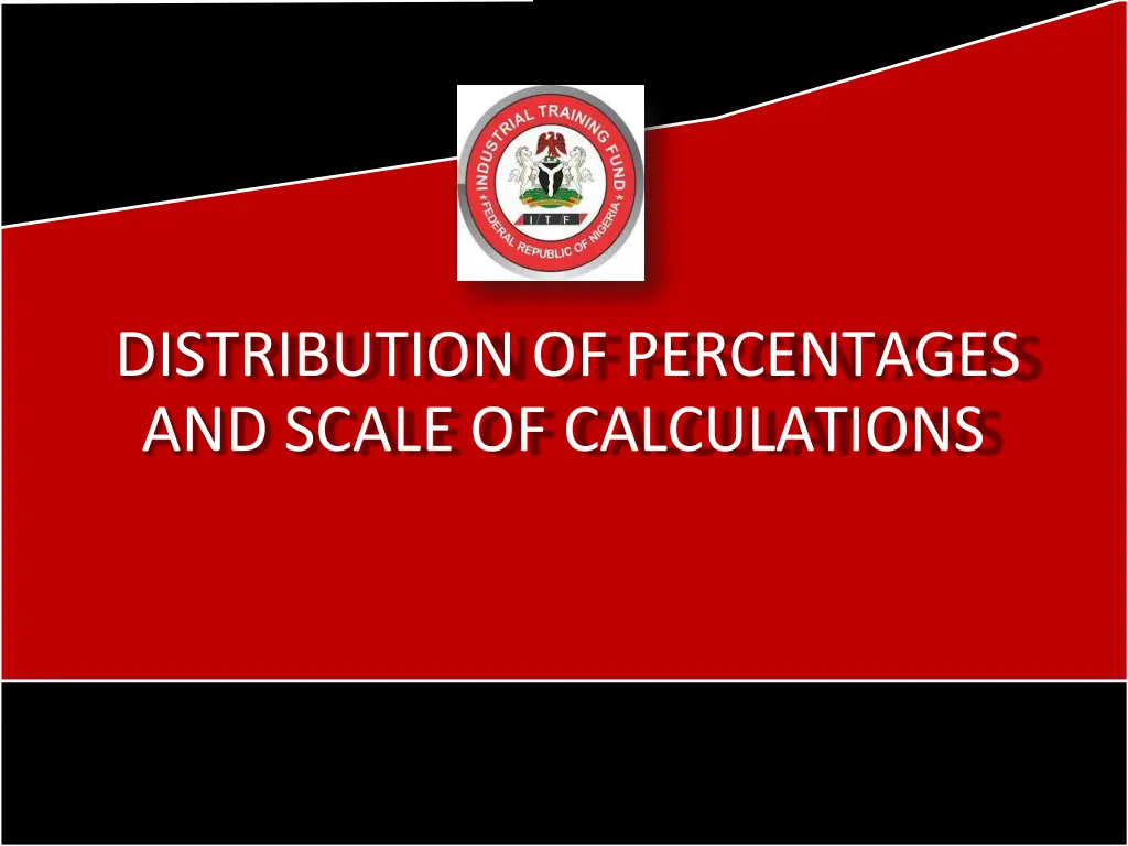 distribution of percentages and scale