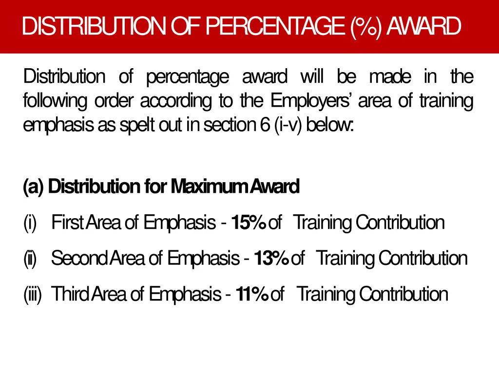 distributionofpercentage aw ard