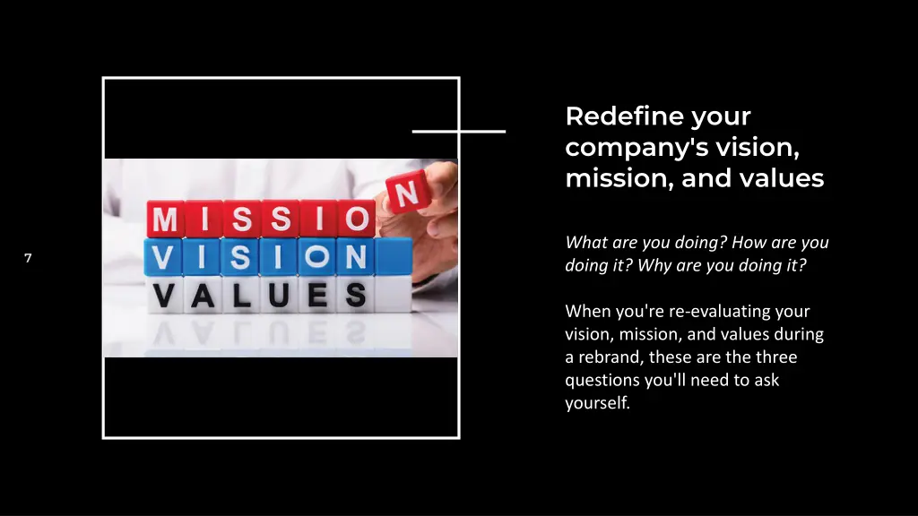 redefine your company s vision mission and values