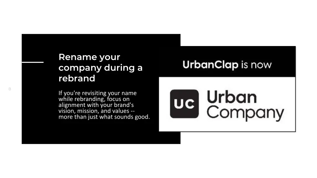 rename your company during a rebrand