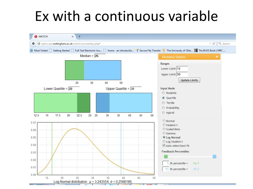 ex with a continuous variable