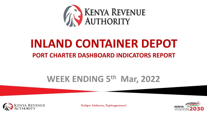 inland container depot port charter dashboard