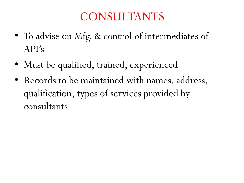 consultants