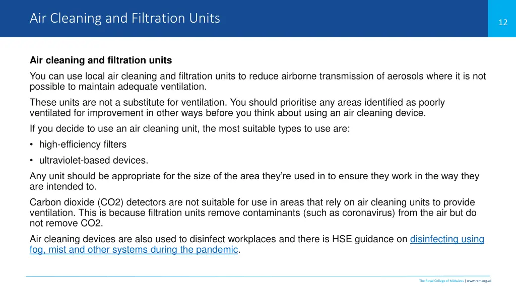 air cleaning and filtration units