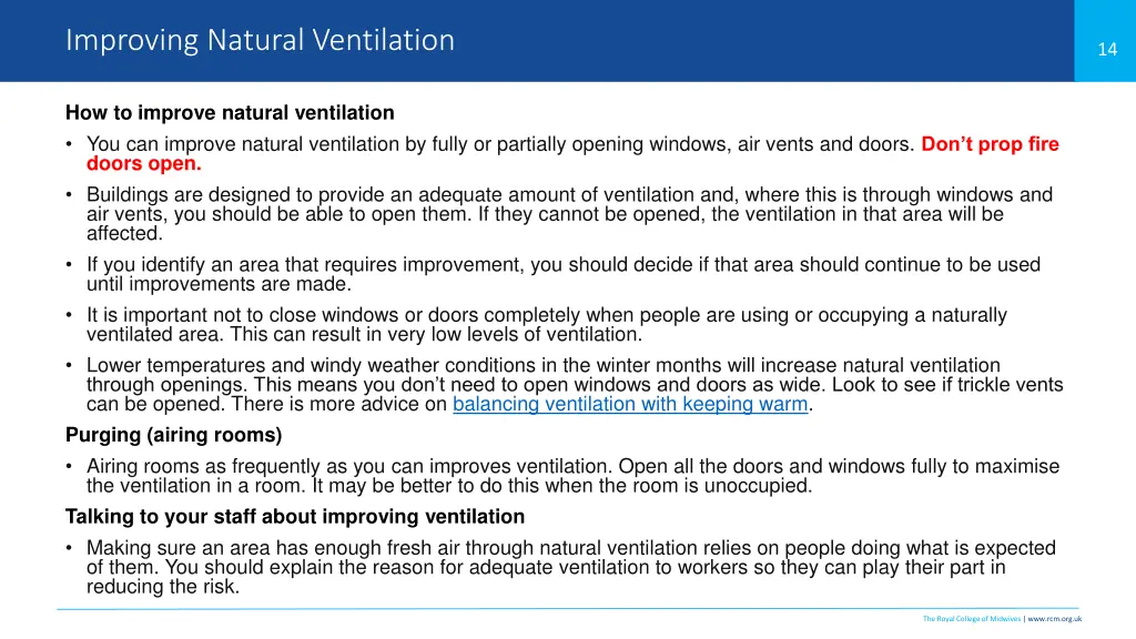 improving natural ventilation