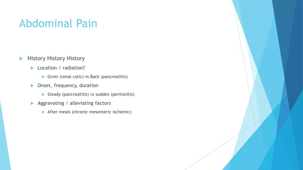 abdominal pain