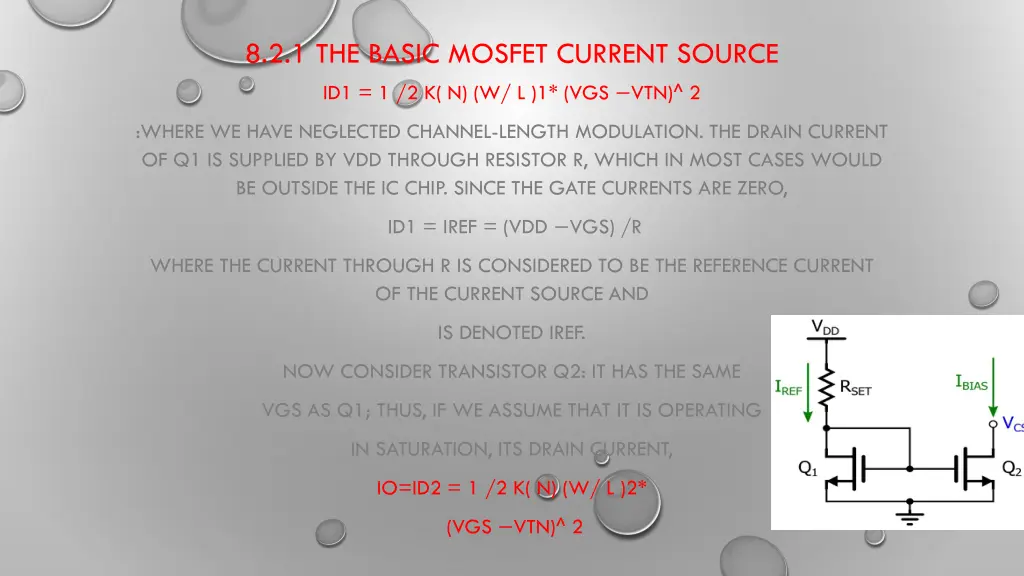 8 2 1 the basic mosfet current source