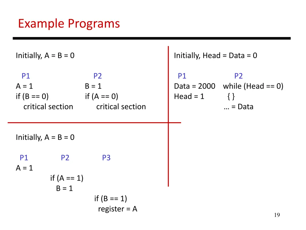 example programs