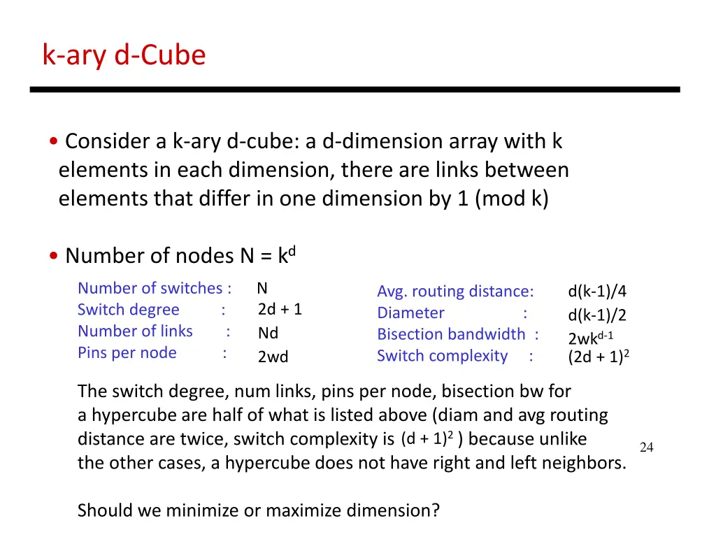 k ary d cube