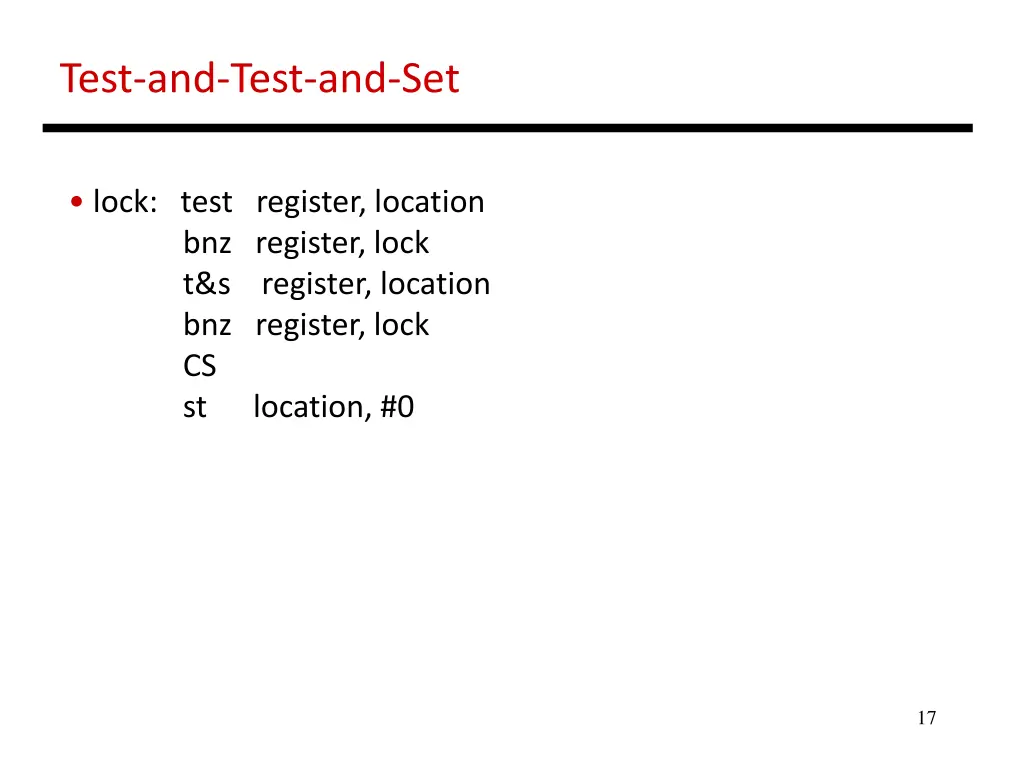 test and test and set