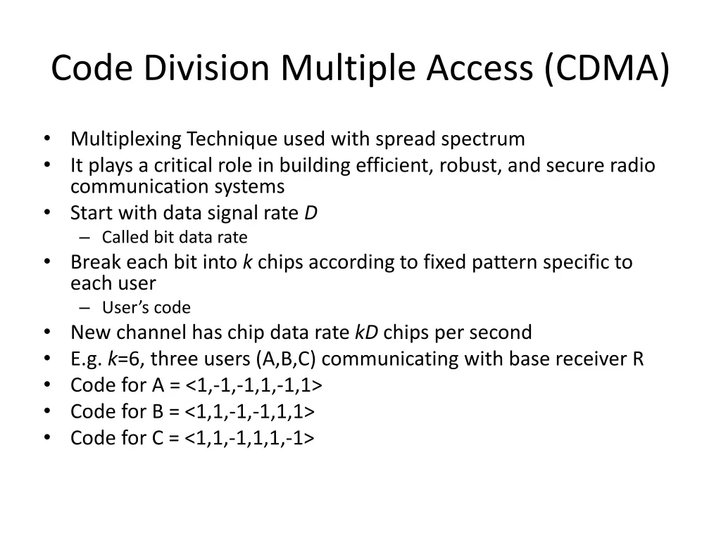 code division multiple access cdma