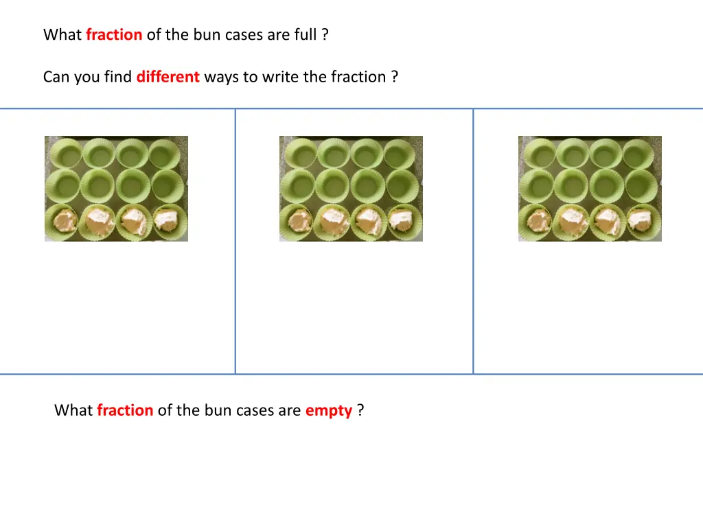 what fraction of the bun cases are full 1