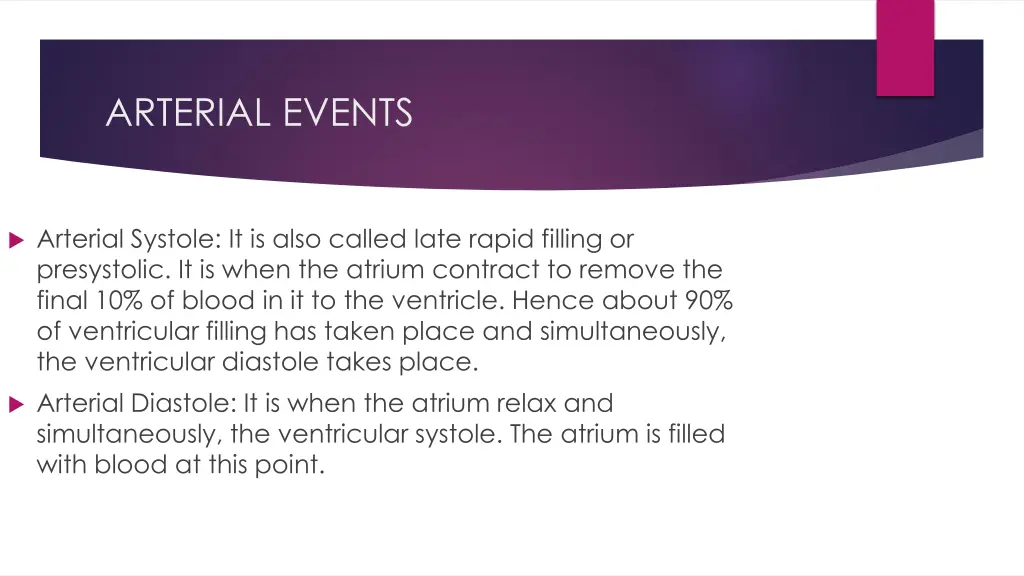 arterial events