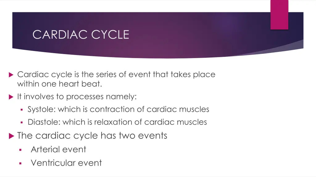 cardiac cycle