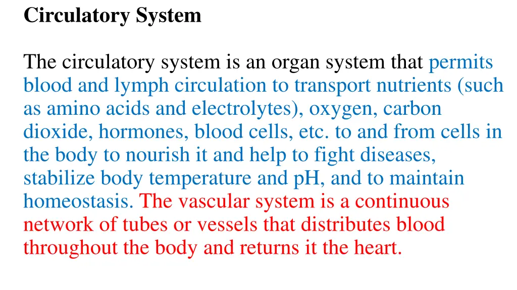 circulatory system