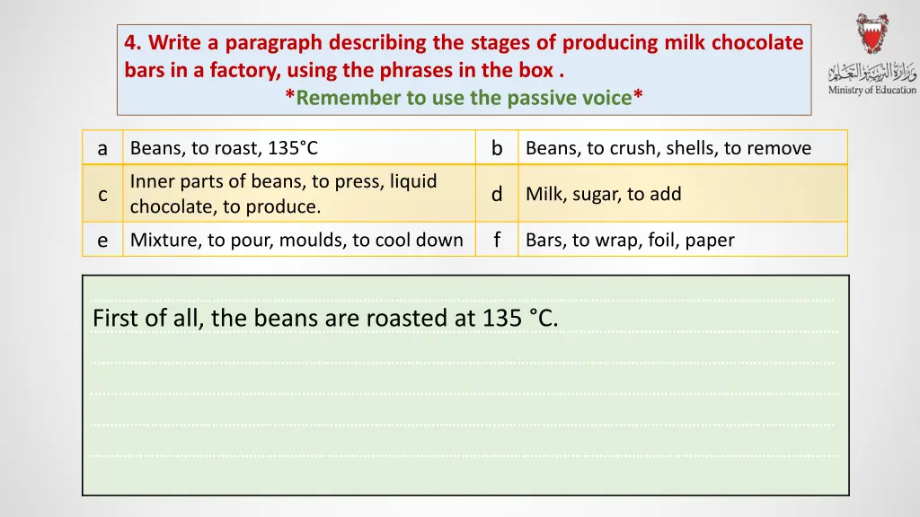 4 write a paragraph describing the stages