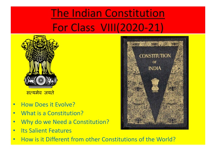 the indian constitution for class viii 2020 21