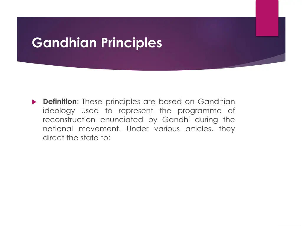 gandhian principles