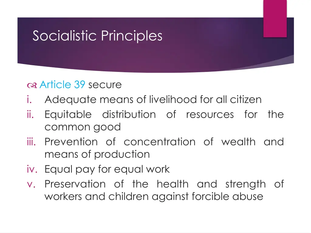 socialistic principles 1