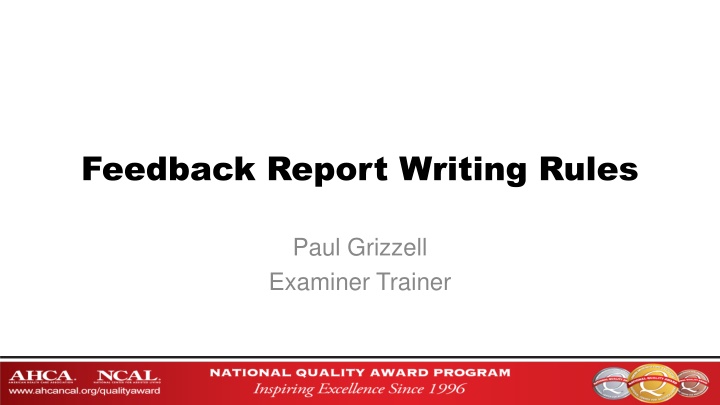 feedback report writing rules