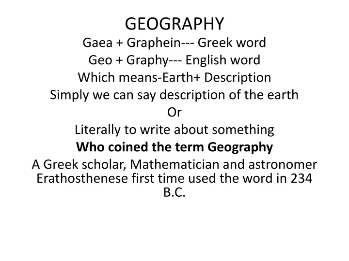 geography gaea graphein greek word geo graphy