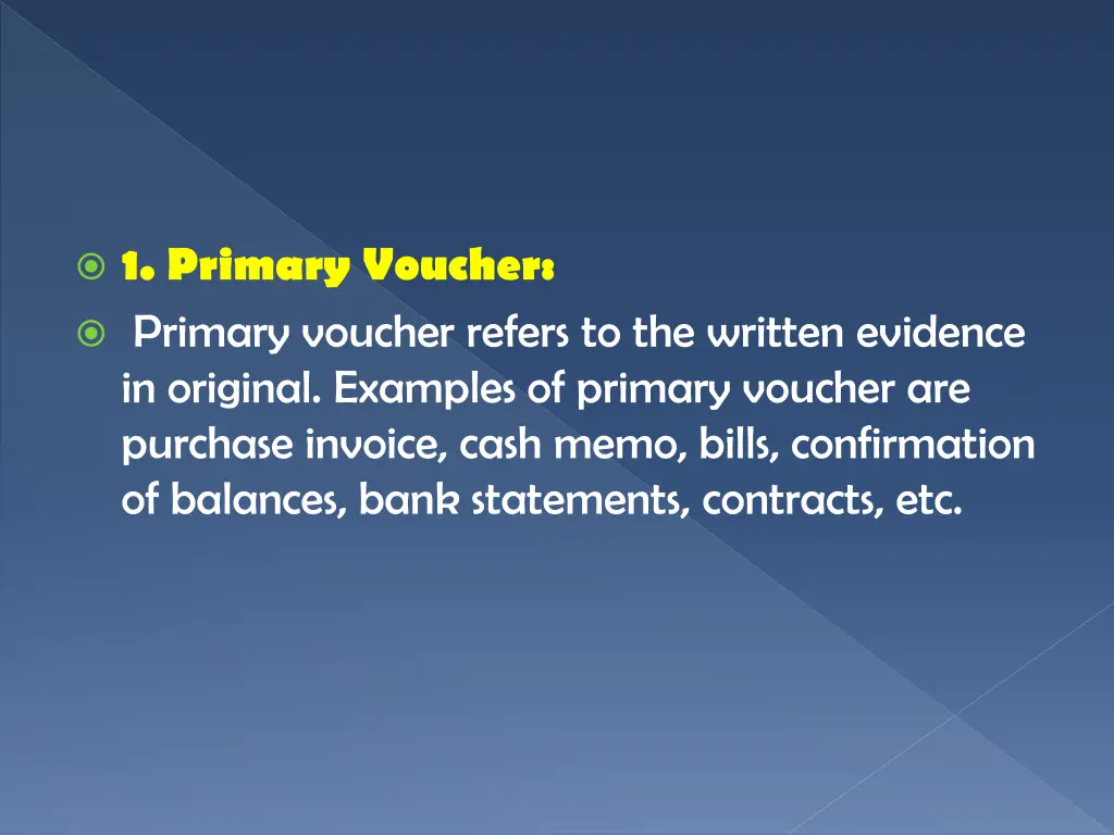 1 primary voucher primary voucher refers