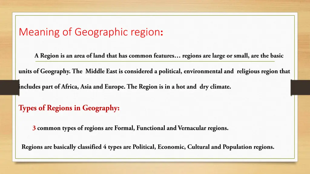 meaning of geographic region