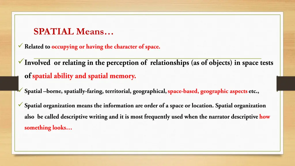 spatial means