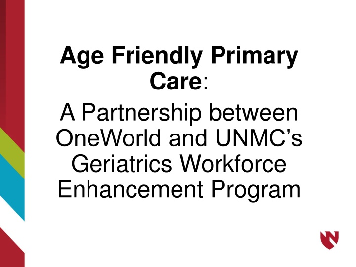 age friendly primary care a partnership between