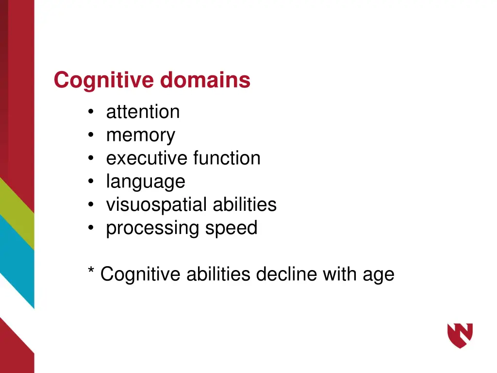 cognitive domains