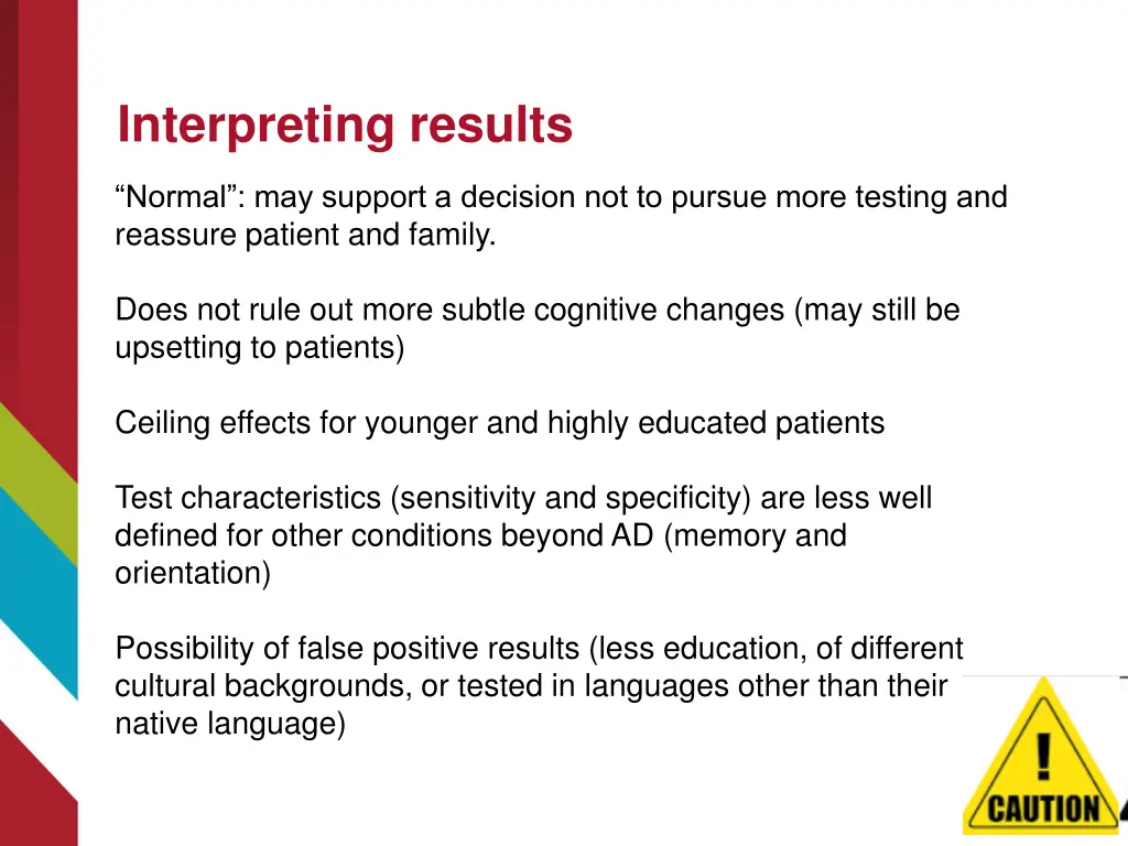 interpreting results