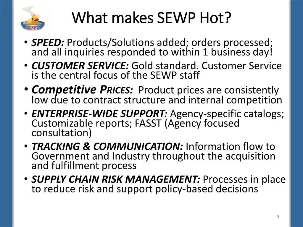 what makes sewp hot what makes sewp hot