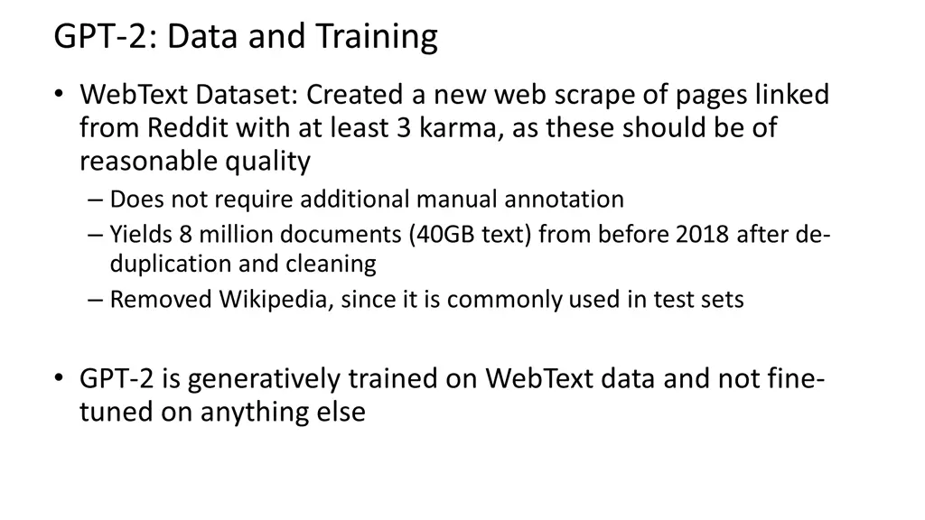 gpt 2 data and training