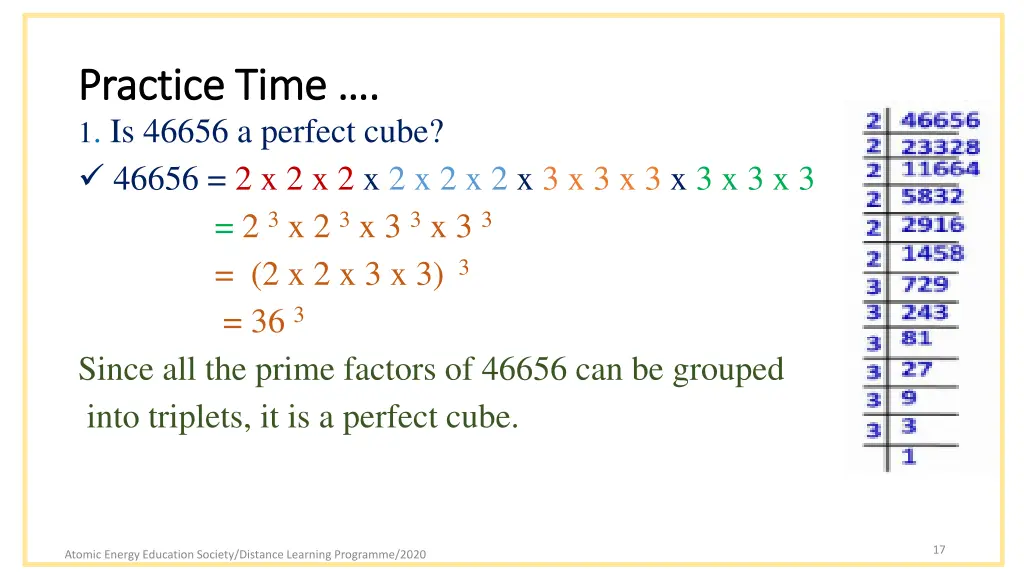 practice time practice time 1 is 46656 a perfect