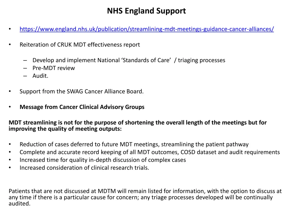 nhs england support